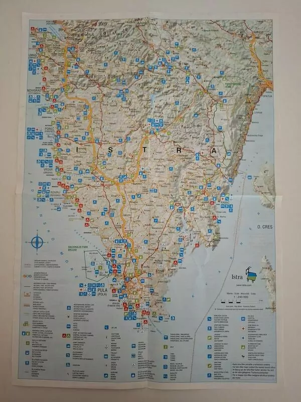 Karta Istre 42x30 cm - Istra kartografija i zanimljivosti
