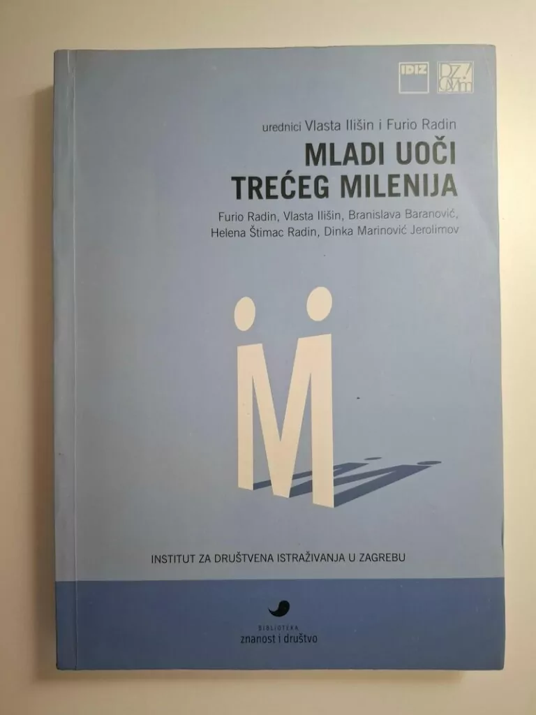 Mladi uoči trećeg milenija - Furio Radin, Branislava Baranović, Dinka Marinović Jerolimov, Helena Štimac Radin, Vlasta Ilišin