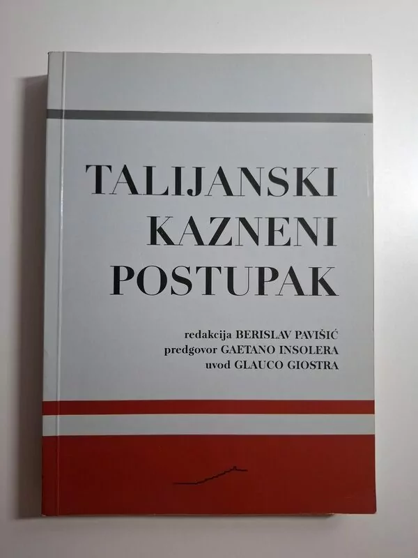 Berislav Pavišić - Talijanski kazneni postupak