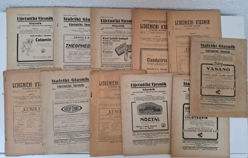 Liječnički Vjesnik - Staleški Glasnik 1922-1931 , lot 11 časopisa za staleška i zdravstvena pitanja - Slika 2