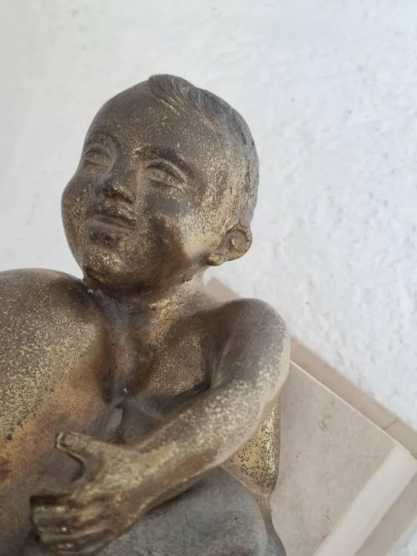 Maternità : Majka s djetetom - talijanska brončana skulptura - Slika 2