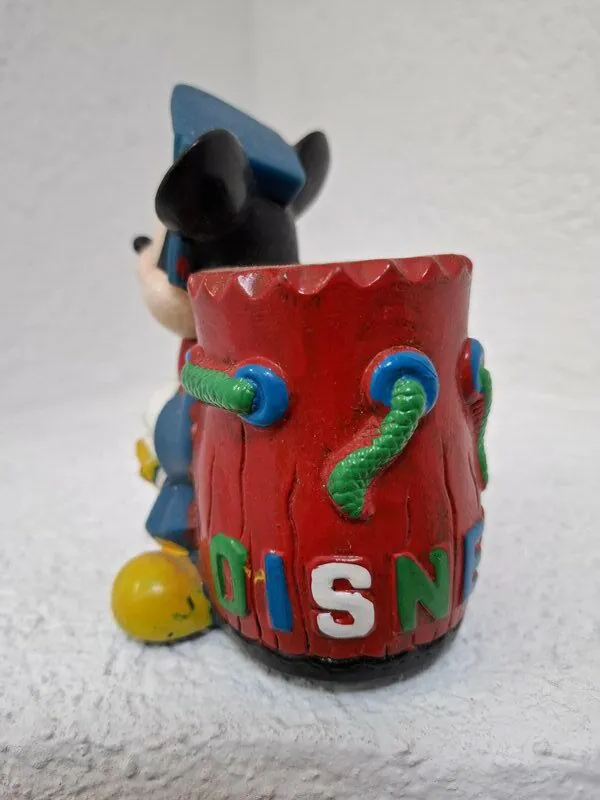 Vintage Disney Mickey Mouse držač za olovke i kemijske, za stol u uredu ili domu (1980-e) - Slika 2