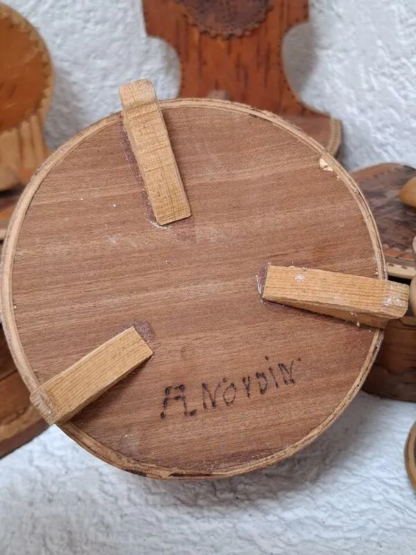 Tradicionalne švedske "tine" kutije od svijenog drva i brezove kore za kućanstvo ili čuvanje burmuta - Slika 4