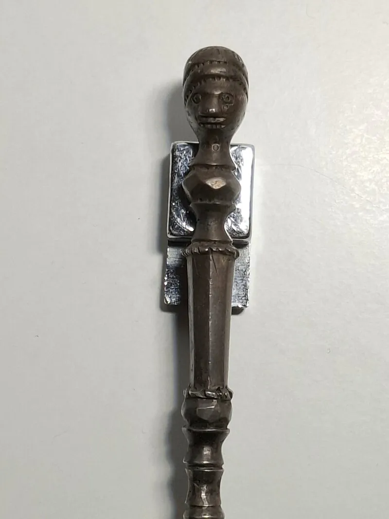 KANUN - ornamentirani metalni štapić s glavom na vrhu - tok za iglu - Slika 3