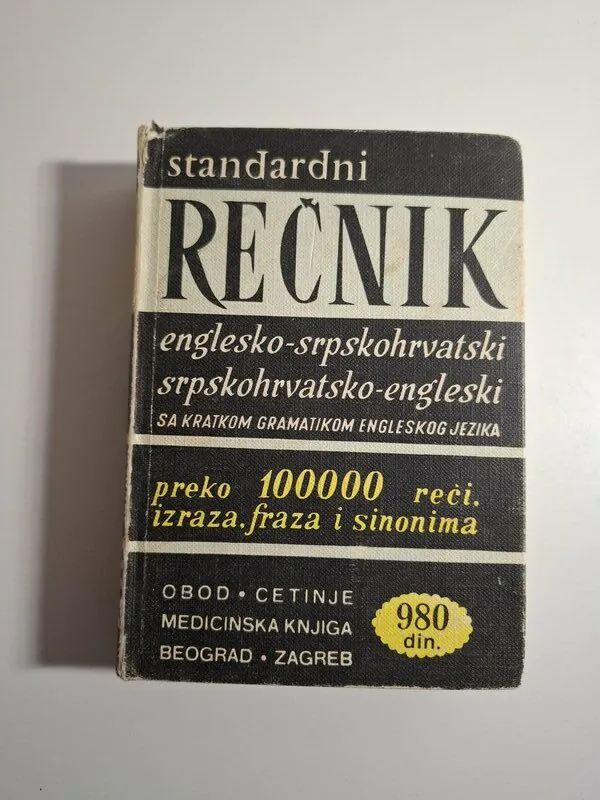 Standardni rečnik englesko-srpskohrvatski i srpskohrvatski-engleski OBOD Cetinje