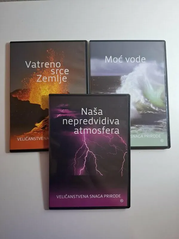 Veličanstvena snaga prirode - set 3 DVD-a Naša nepredvidiva atmosfera - Moć vode - Vatreno srce Zemlje