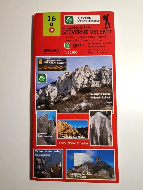 Višebojni zemljovid 16a Nacionalni park Sjeverni velebit 1 30.000