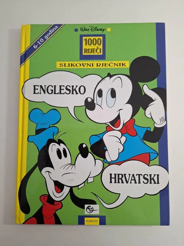 Englesko hrvatski slikovni rječnik – 1000 riječi Walt Disney